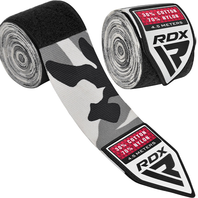Set 2 Bandaje Box RDX WX Elastice 4,5 m cu Închidere Quick-EZ