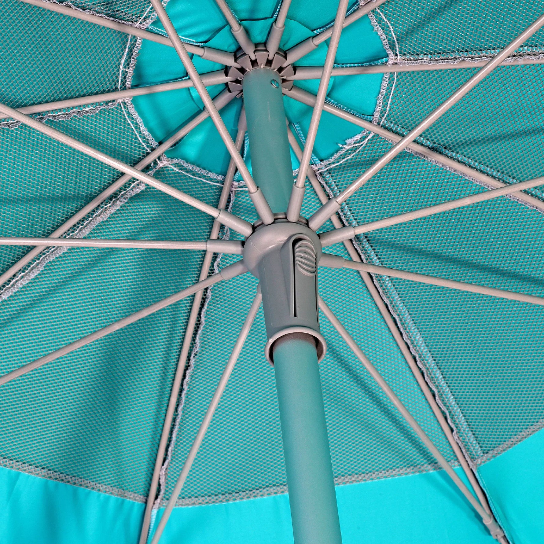 Umbrelă plajă Maui & Sons XL 220 cm, protecție UPF50+, rabatabilă, husă inclusă, Petrol