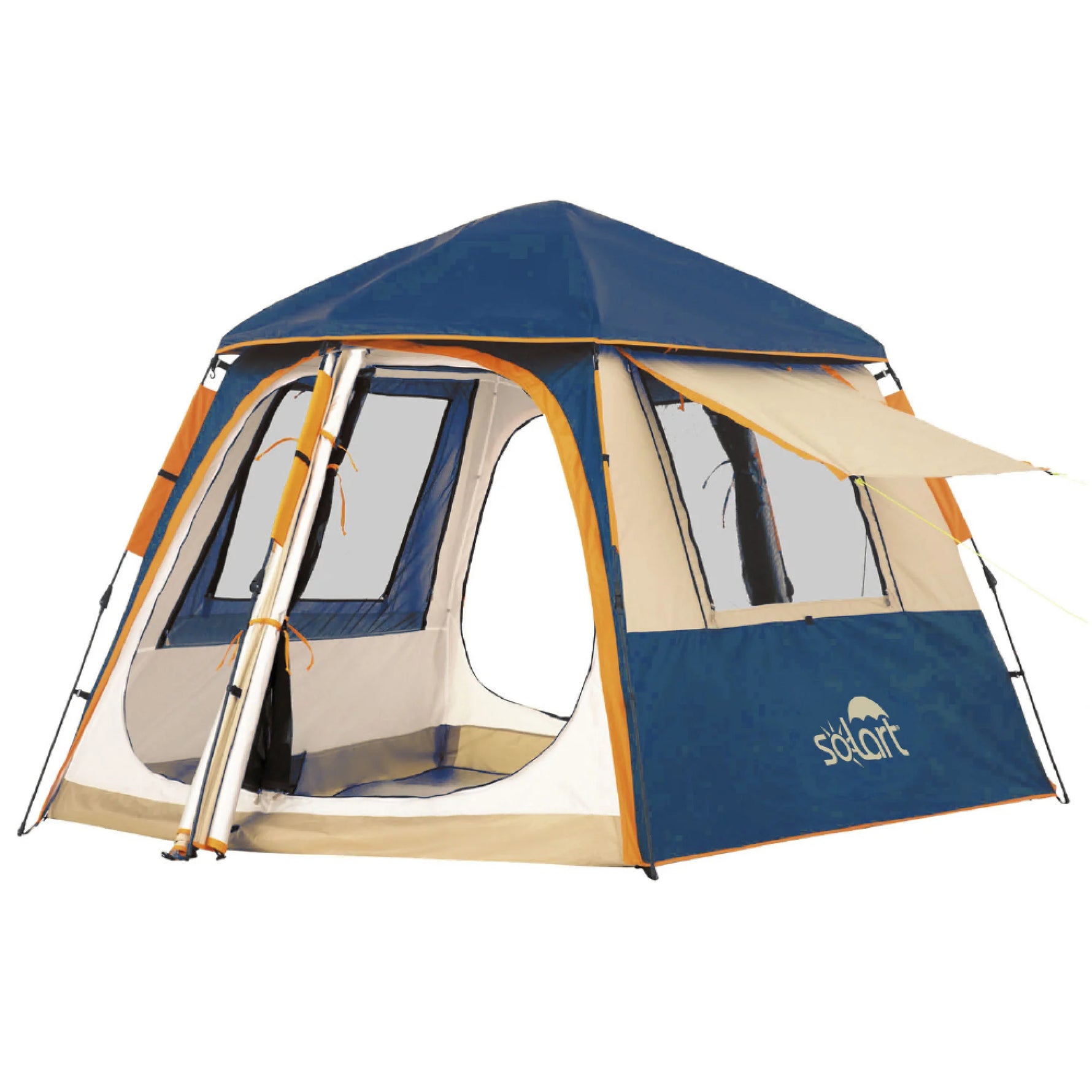 Cort Plajă SOLART Deschidere Automată 330x220x185 cm 3 Persoane Bej - expert - sport.ro