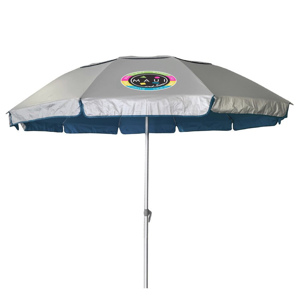 Umbrelă Plajă XXL MAUI AND SONS 240cm UPF50+ Poliester Gri-Albastru