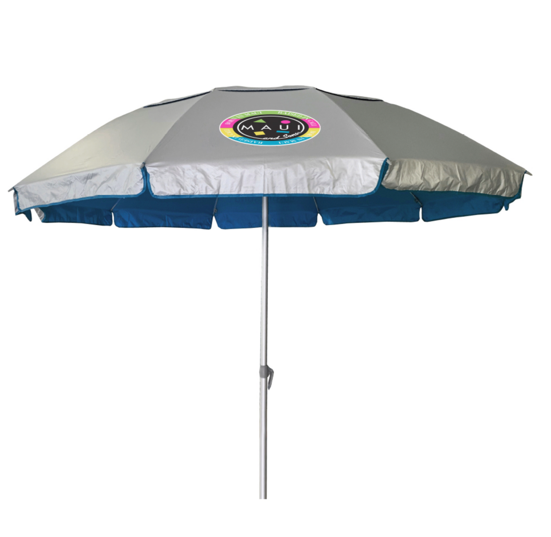 Umbrelă Plajă MAUI & SONS XXL 240cm Mykonos Blue