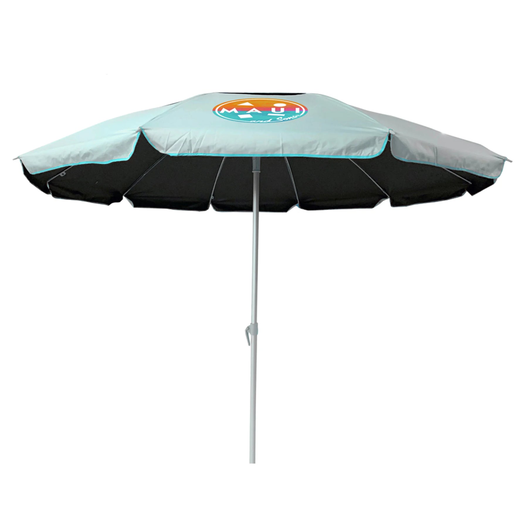 Umbrelă Plajă MAUI&SONS 190cm 8 Spite BLACK - OUT UPF50+ Albastru - expert - sport.ro