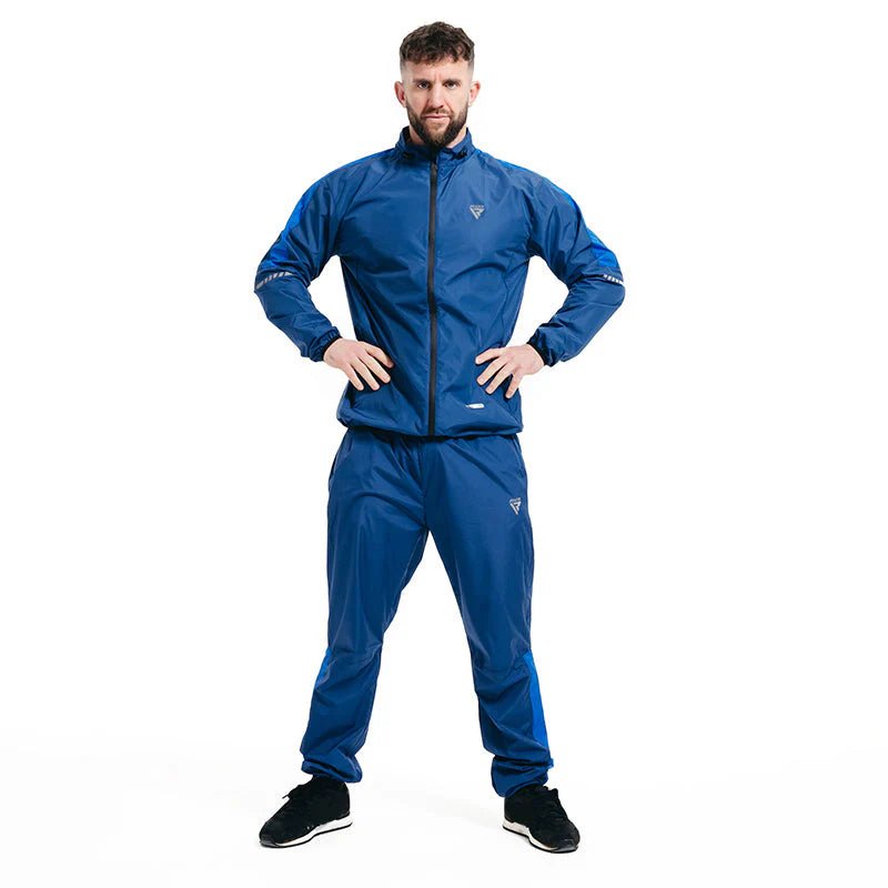 Costum Saună Fitness RDX C1 Instant Sweat™ Albastru - expert - sport.ro