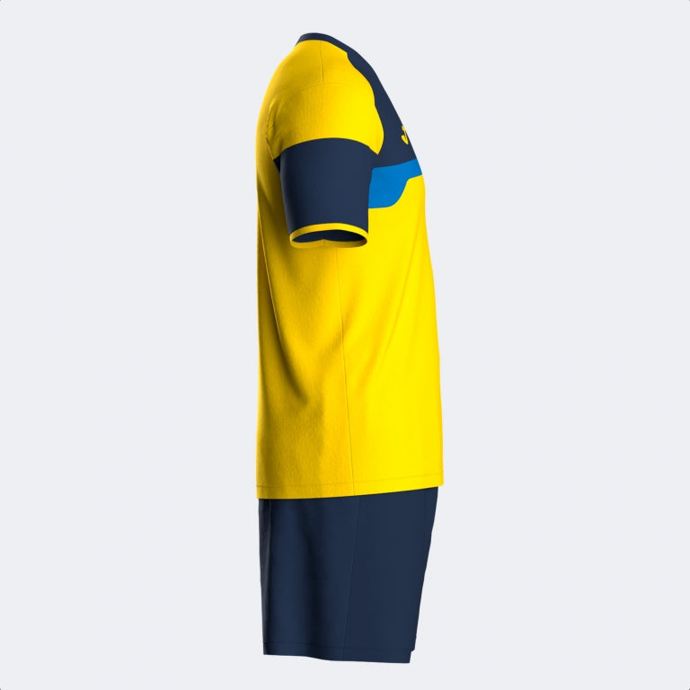Set Fotbal Bărbați Joma Danubio III – Tricou + Şort, Galben/Bleumarin