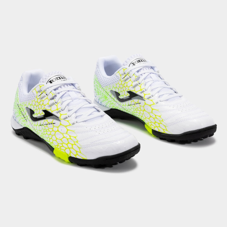 Ghete Fotbal Turf JOMA Maxima 2532 White/Yellow/Green