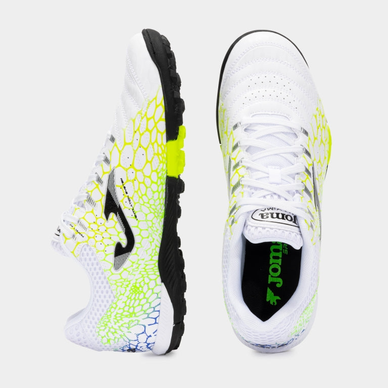 Ghete Fotbal Turf JOMA Maxima 2532 White/Yellow/Green