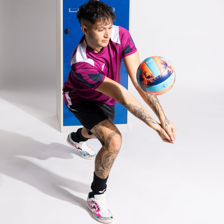Minge Volei JOMA J-Pro Mărimea 5 Coral Fluo/Bleumarin