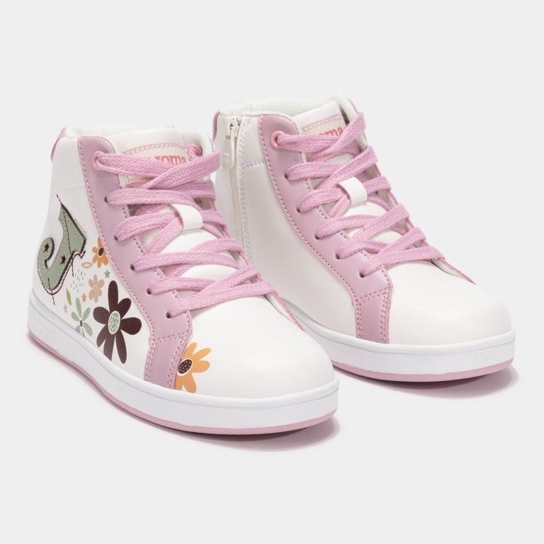 Pantofi Sport Copii JOMA Flower Jr 2502 Piele Sintetică Alb/Roz - expert - sport.ro