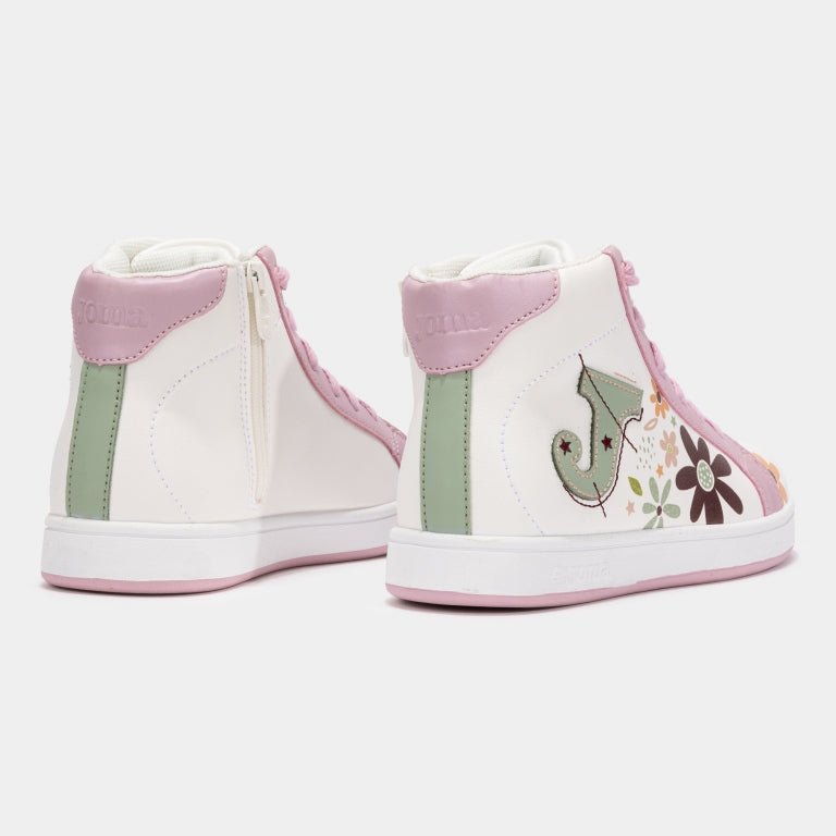 Pantofi Sport Copii JOMA Flower Jr 2502 Piele Sintetică Alb/Roz - expert - sport.ro