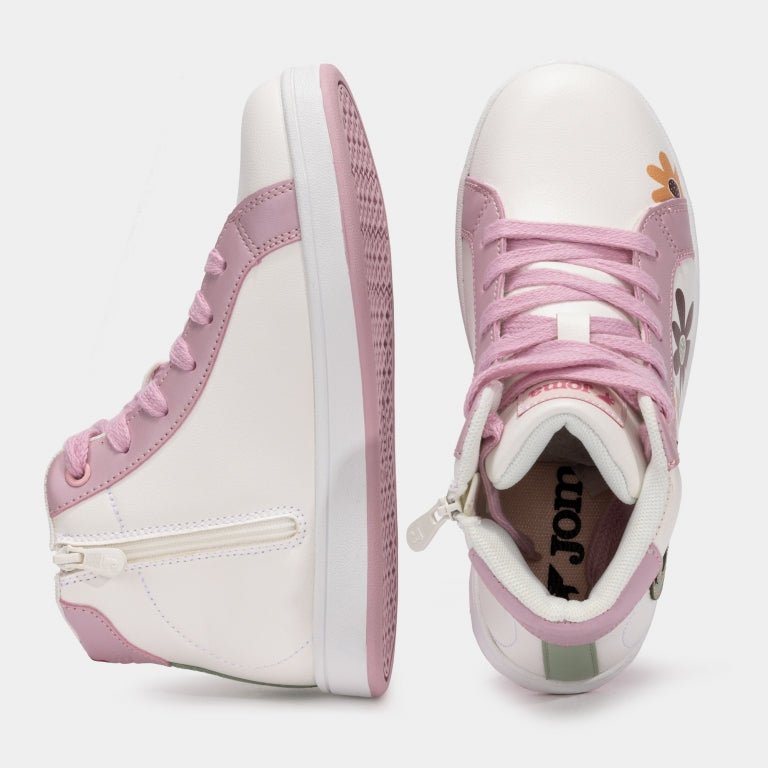 Pantofi Sport Copii JOMA Flower Jr 2502 Piele Sintetică Alb/Roz - expert - sport.ro