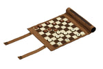 Set de călătorie Philos pentru șah, table și dame, imitație de piele