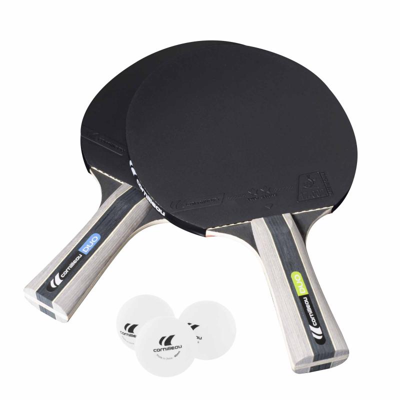 Set 2 Palete Tenis de Masă Cornilleau Duo + 3 Mingi