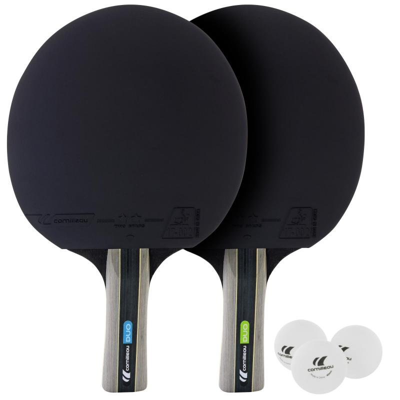 Set 2 Palete Tenis de Masă Cornilleau Duo + 3 Mingi
