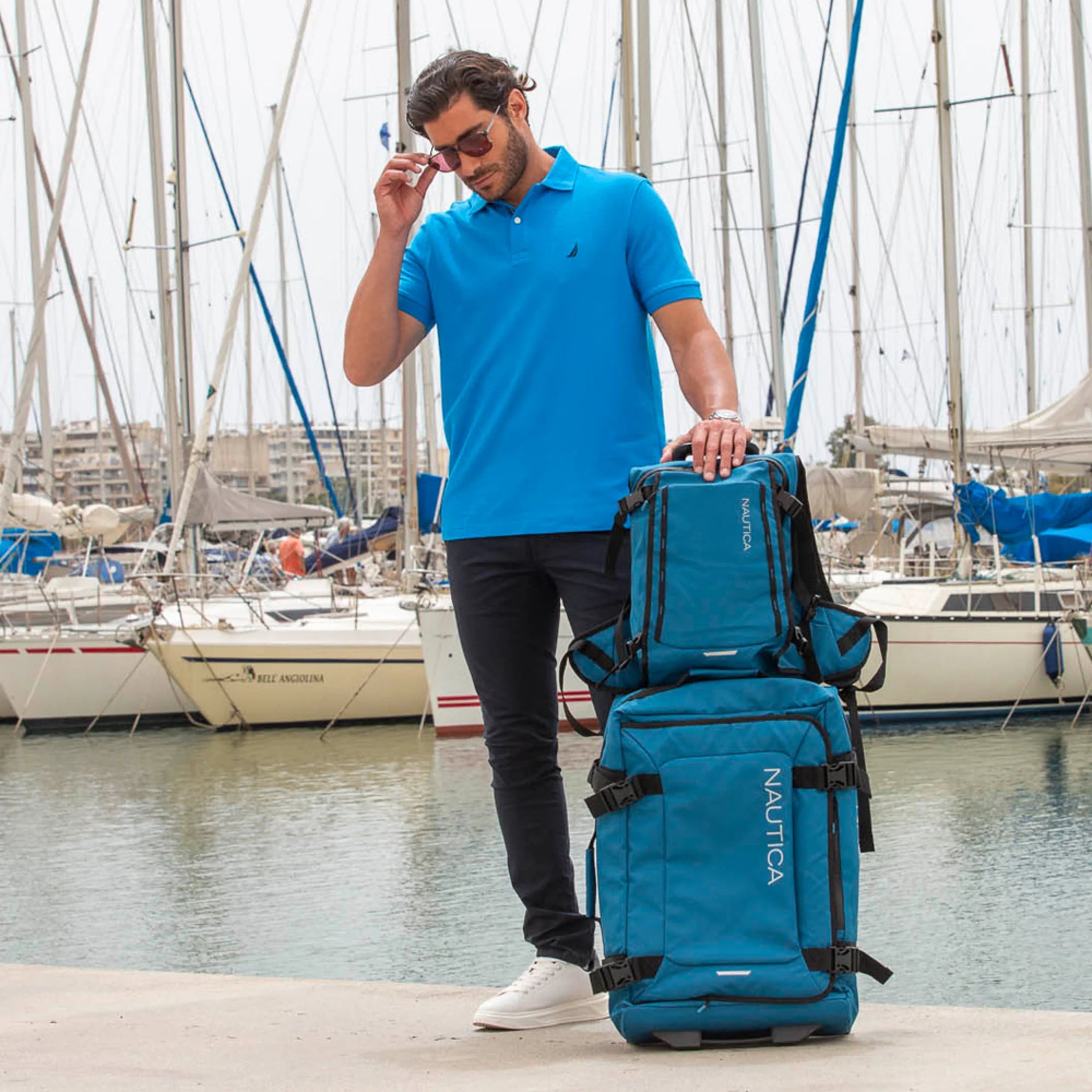 Troler Soft Cabină Poliester Impermeabil 31L 46cm Albastru NAUTICA - expert - sport.ro