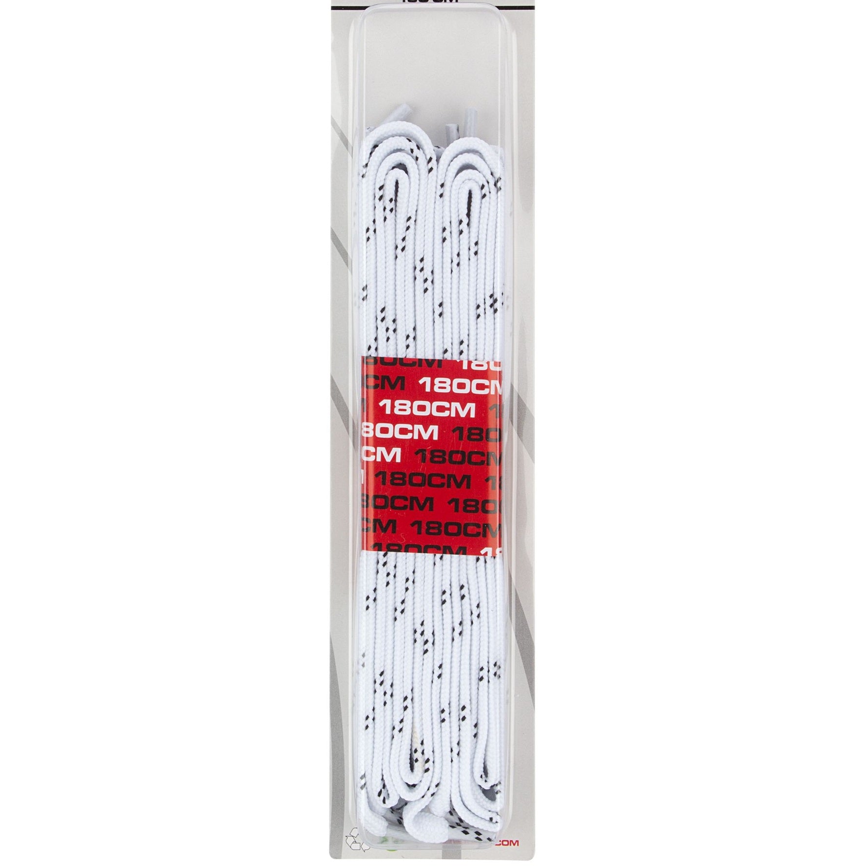 Set 2 perechi sireturi Nijdam, 180 cm, Alb/Negru