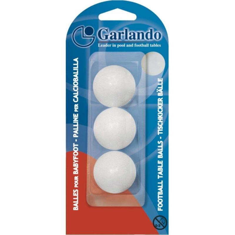 Set 3 mingi foosball Garlando Standard, Alb