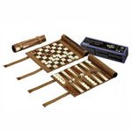 Set de călătorie Philos pentru șah, table și dame, imitație de piele