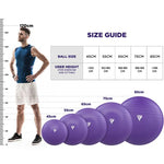 Minge Yoga Fitness RDX B1 55cm Anti-Alunecare cu Pompa Portabila