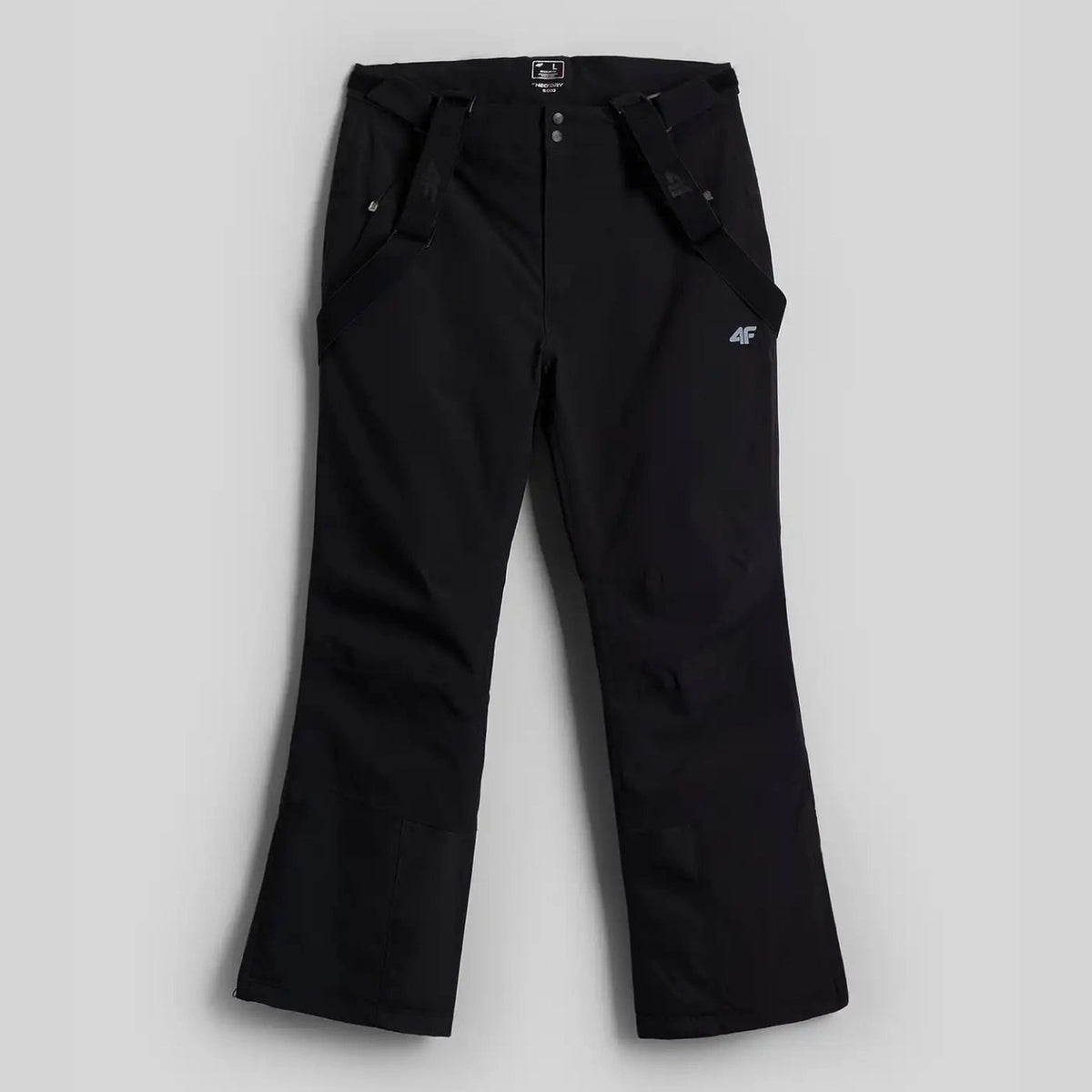 Pantaloni de schi 4F, membrană 5000/3000, negru/galben fluo
