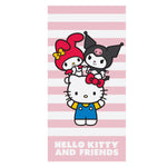 Prosop Plajă HELLO KITTY Print 70x150cm Roz