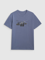 Tricou Bărbați 4F Regular Imprimeu Bleumarin Bumbac 100% - expert - sport.ro