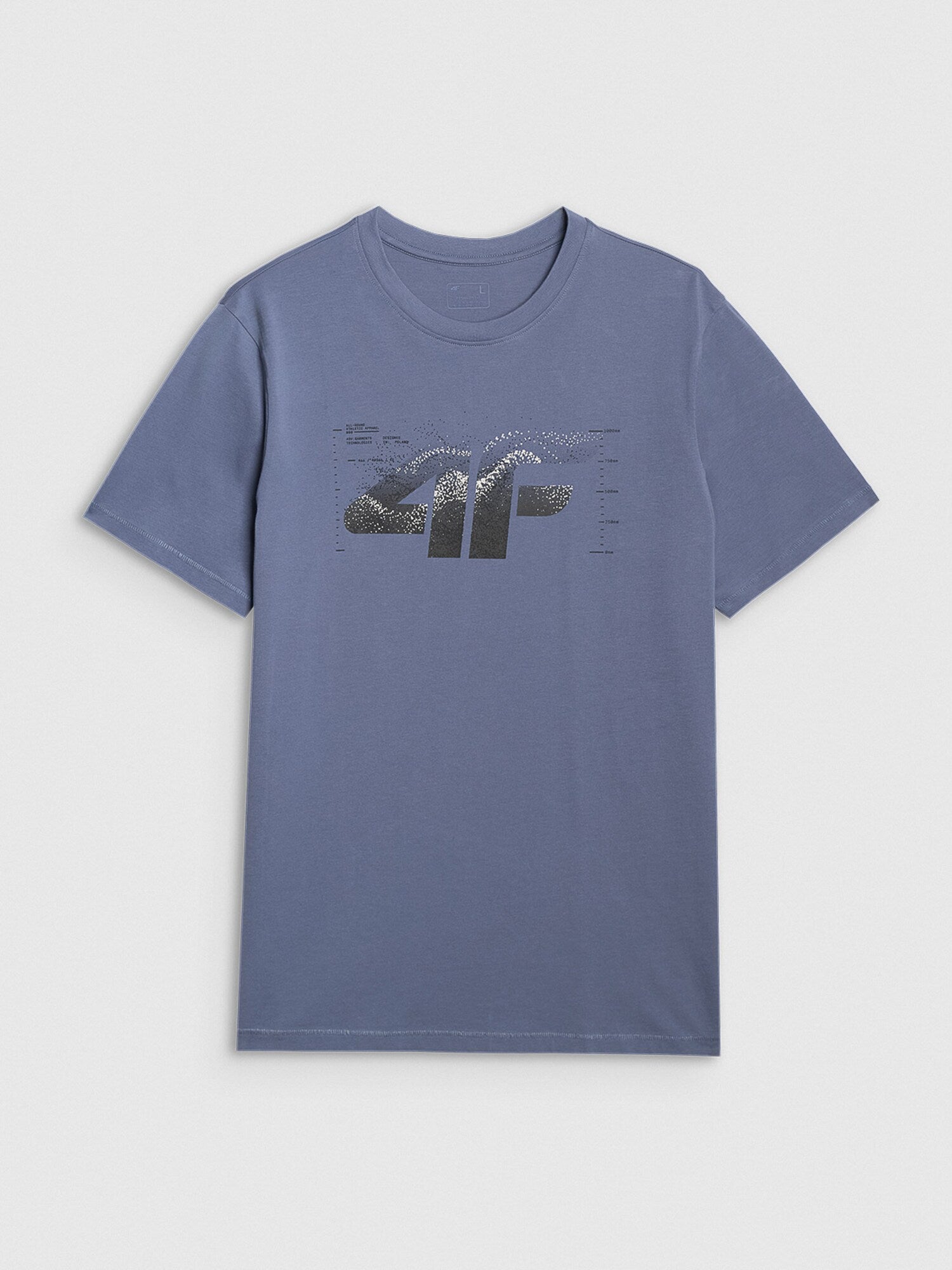Tricou Bărbați 4F Regular Imprimeu Bleumarin Bumbac 100% - expert - sport.ro