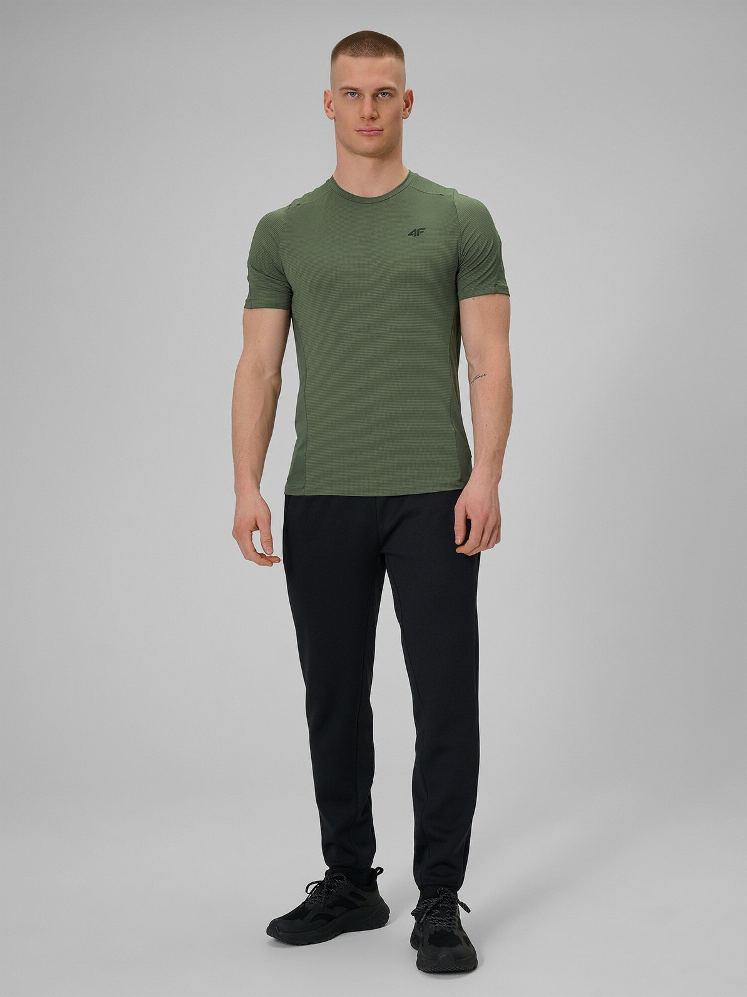 Tricou Antrenament 4F Bărbați 4FDry Uscare Rapidă Regular Verde Măsliniu