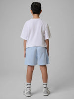 Pantaloni Scurți Junior 4F Kevin Bumbac French Terry Albastru - expert - sport.ro