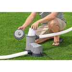 Piscină Rotundă Bestway Power Steel Ø488x122 cm – 19480 L, Design Lemn, Set Complet