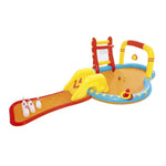 Parc Acvatic Gonflabil Bestway PlayCenter 435x213x117 cm – Tobogan, Coş Baschet, Sprinkler