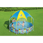 Piscină Rotundă Bestway 244x51 cm – Acoperiş UV UPF40+, Sprinkler, 1688 L
