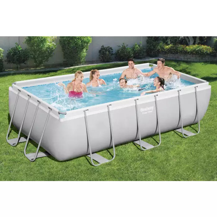 Piscină Dreptunghiulară Bestway Power Steel 404x201x100 cm – 6478 L, Gri