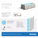 Piscină Dreptunghiulară Bestway Power Steel 404x201x100 cm – 6478 L, Gri