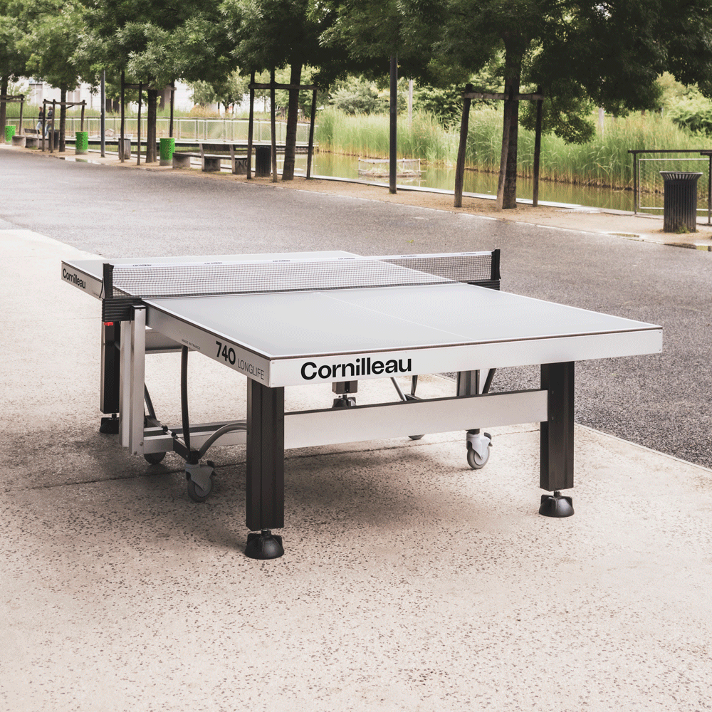 Masă Tenis Exterior Cornilleau 740 LongLife Outdoor 9mm Gri
