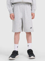 Pantaloni Scurți Junior 4F Bumbac French Terry Grey/Negru - expert - sport.ro