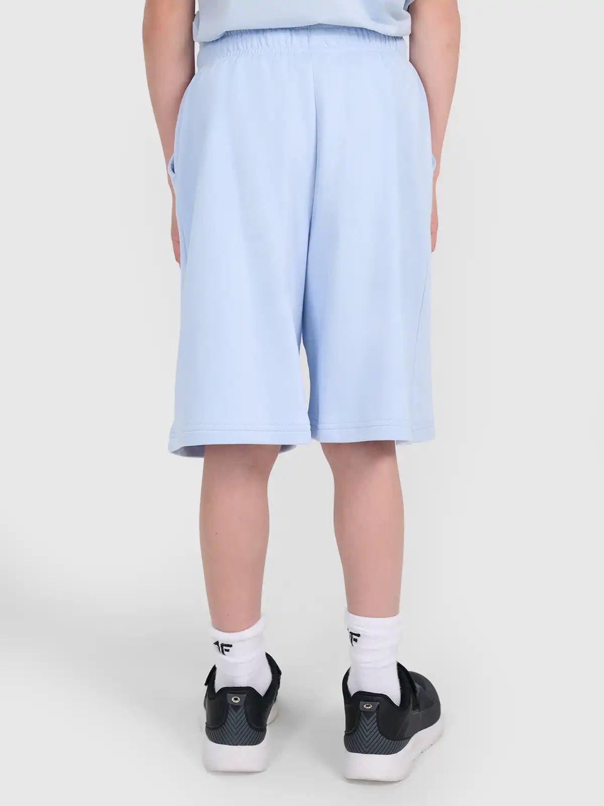 Pantaloni Scurți Junior 4F Kevin Bumbac French Terry Albastru - expert - sport.ro
