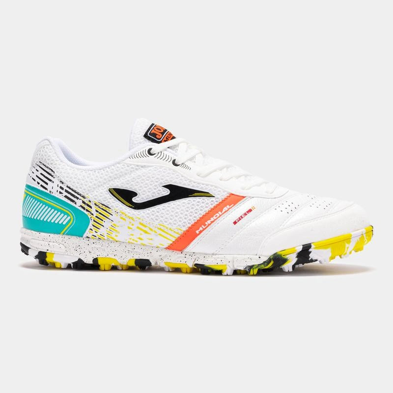 Ghete Fotbal Joma Mundial 2502 Turf – Piele, Alb, Mărimi 40.5-45