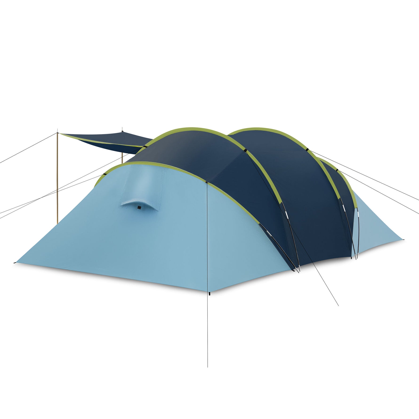 Cort Camping 4 Persoane Spokey OLIMPIC 2+2 – 2 Dormitoare, Impermeabil 2000 mm - expert - sport.ro