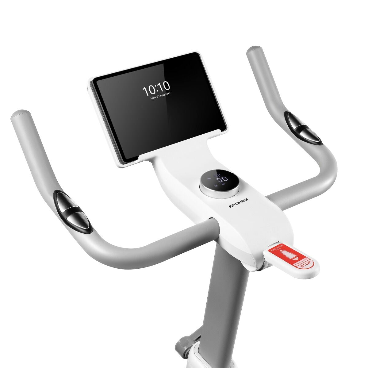 Bicicletă Fitness Electromagnetică Spokey ZEN – 32 Niveluri, Bluetooth, LED - expert - sport.ro