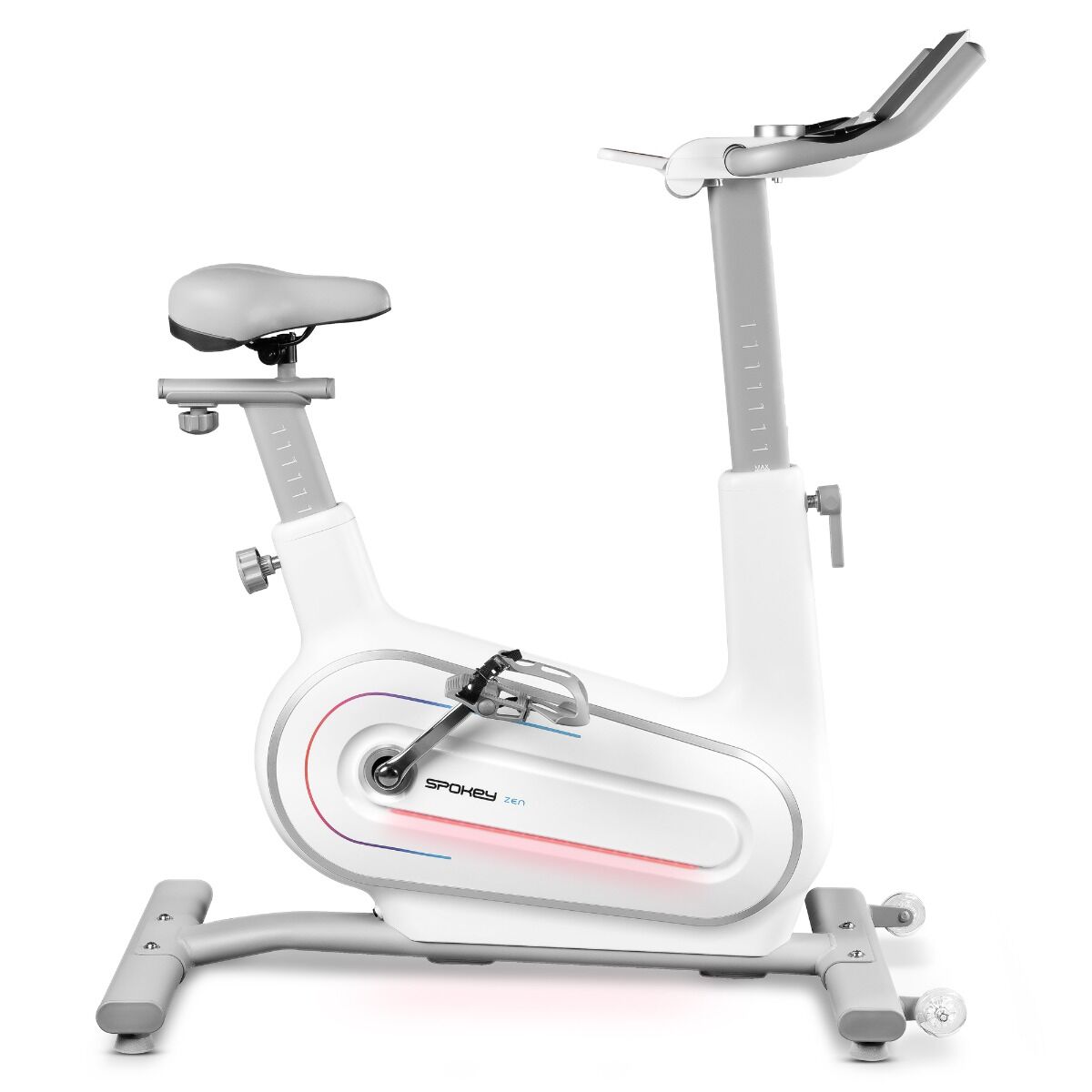 Bicicletă Fitness Electromagnetică Spokey ZEN – 32 Niveluri, Bluetooth, LED