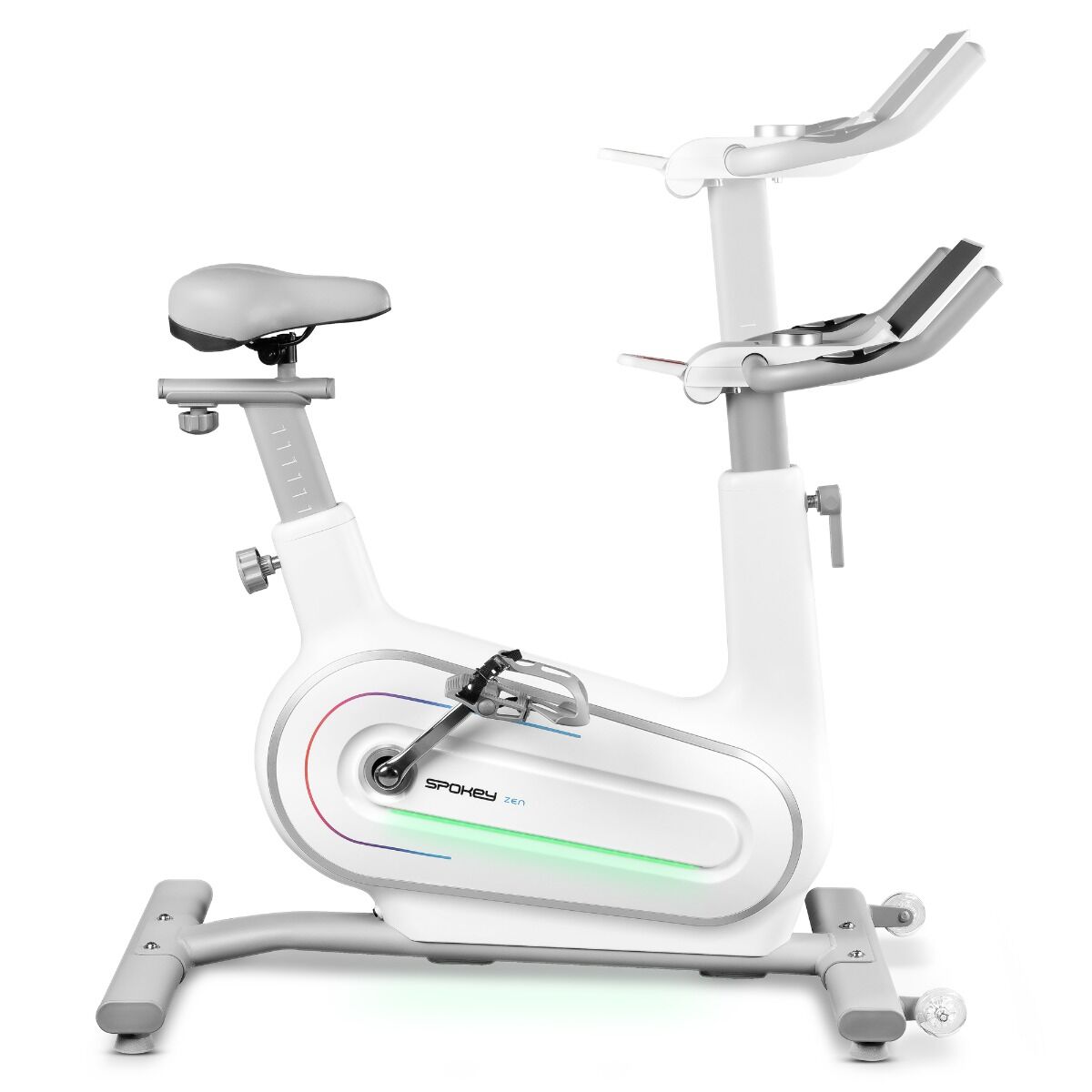 Bicicletă Fitness Electromagnetică Spokey ZEN – 32 Niveluri, Bluetooth, LED - expert - sport.ro