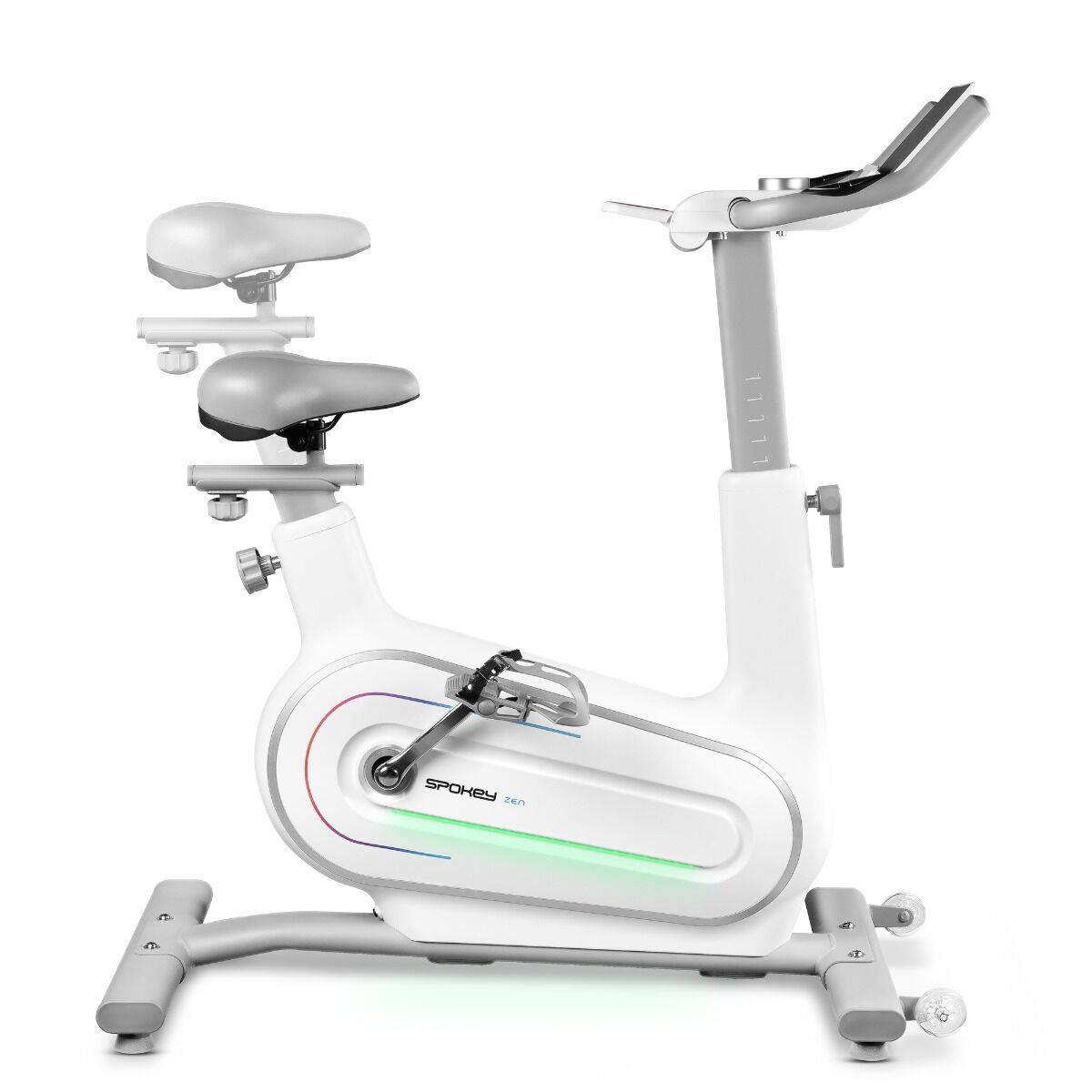 Bicicletă Fitness Electromagnetică Spokey ZEN – 32 Niveluri, Bluetooth, LED
