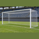 Set 2 Plase Poartă Fotbal Total Sport 7.5x2.5m Ochi Hexagonal Fir 3mm Alb