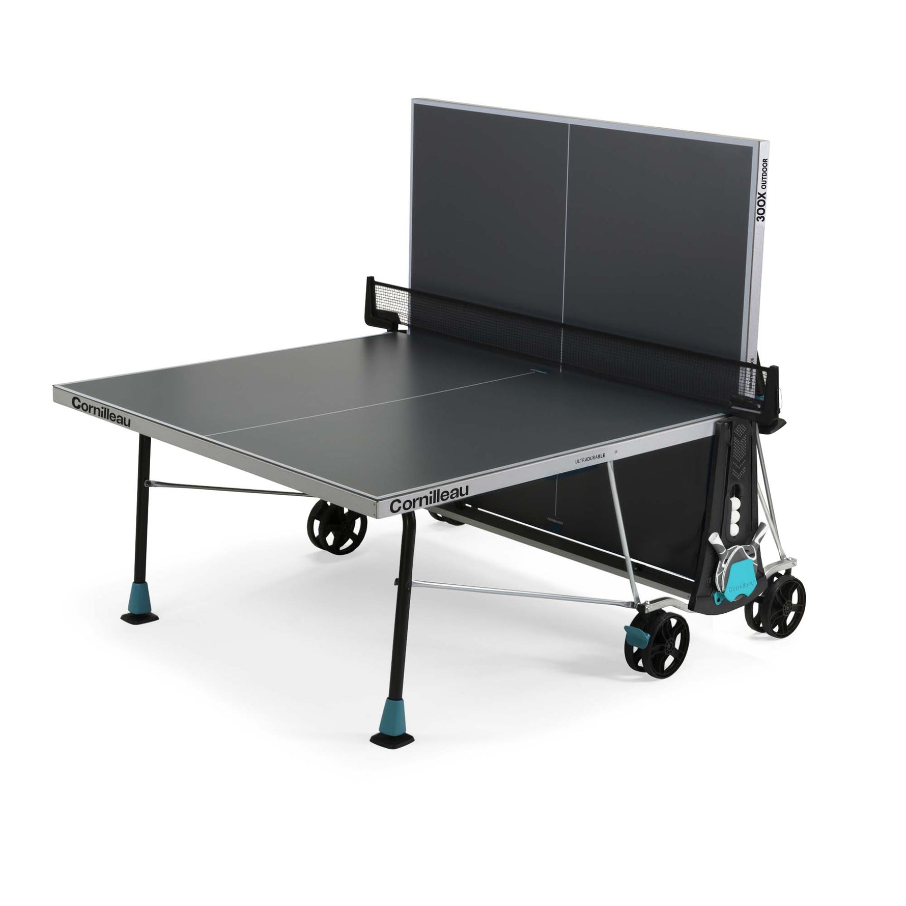 Masă Tenis de Masă Cornilleau 300X Outdoor - Laminat 5mm, Sistem DSI, Clasa D
