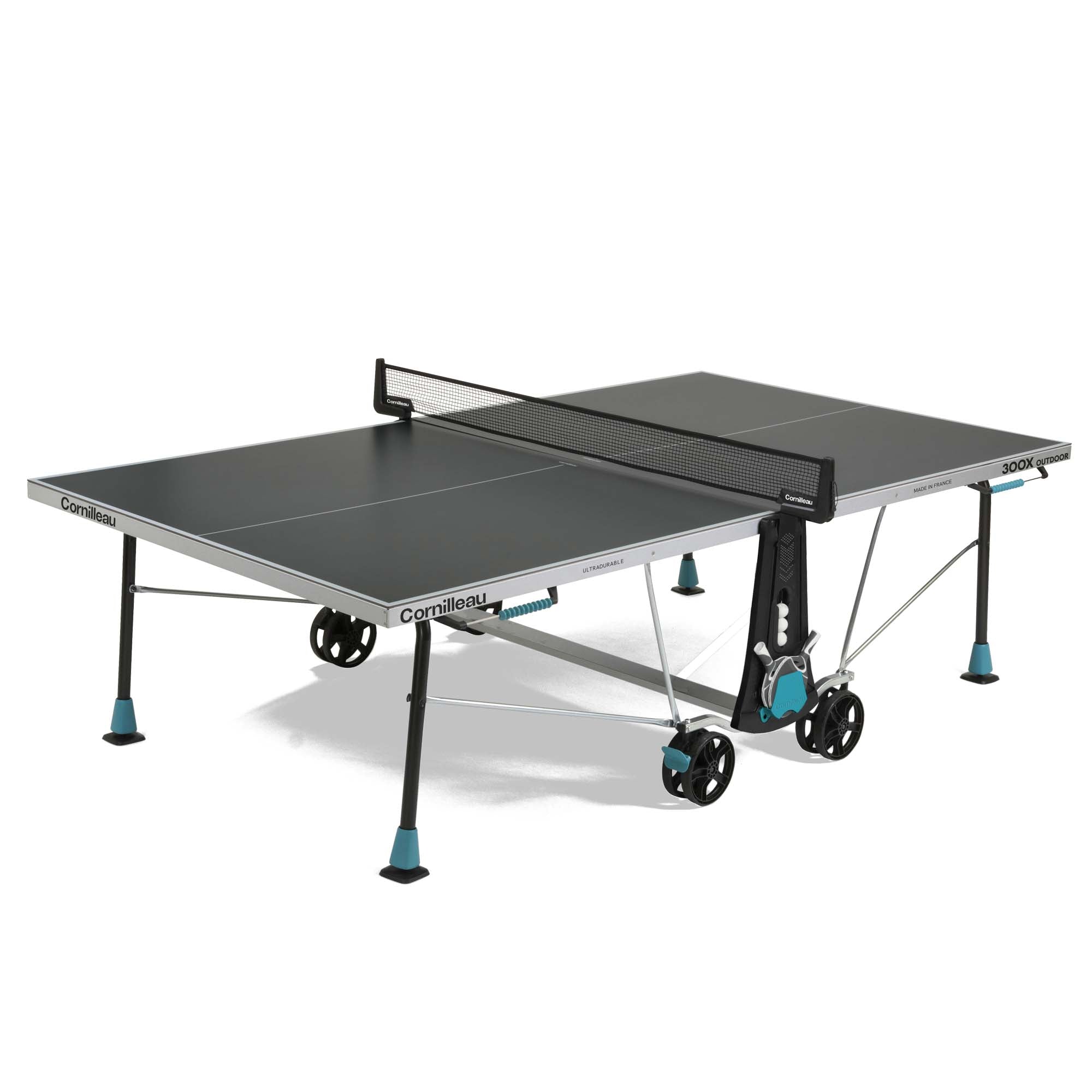 Masă Tenis de Masă Cornilleau 300X Outdoor - Laminat 5mm, Sistem DSI, Clasa D