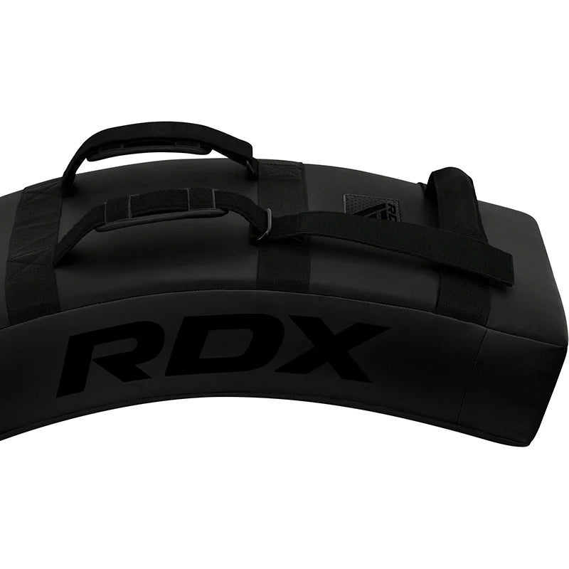 Scut Kick RDX T1 Curbat Maya Hide cu Mânere Nylon Negru - expert - sport.ro