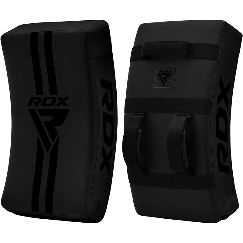 Scut Kick RDX T1 Curbat Maya Hide cu Mânere Nylon Negru - expert - sport.ro