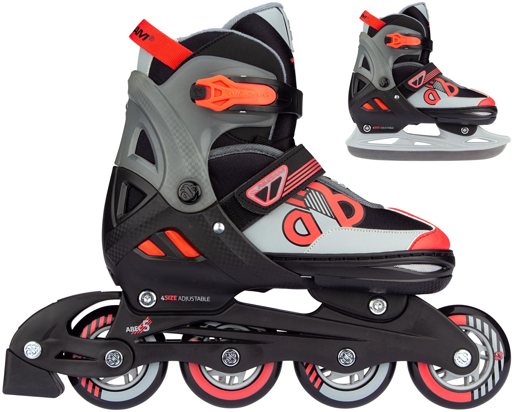 Role/patine  reglabile Nijdam Combo Red Raider