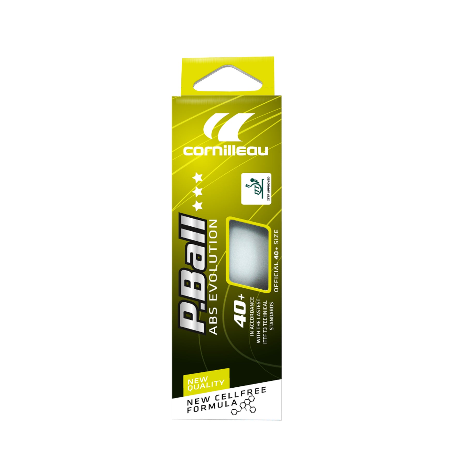 Mingi Tenis de Masă Cornilleau ABS Evolution 3 Stele ITTF – Set 3 buc