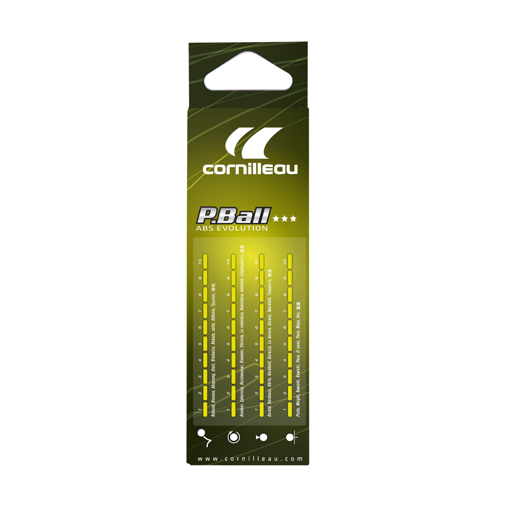 Mingi Tenis de Masă Cornilleau ABS Evolution 3 Stele ITTF – Set 3 buc